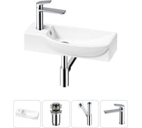 Комплект Wellsee 4 в 1 Lavinia Boho Bathroom Sink накладная/подвесная раковина 50x24 см 20216141R