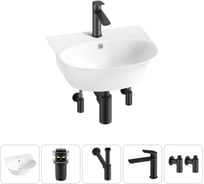 Комплект Wellsee 5 в 1 Lavinia Boho Bathroom Sink накладная/подвесная раковина 46x41 см 20216678R