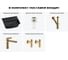 Комплект Wellsee 5 в 1 Lavinia Boho Bathroom Sink накладная/подвесная раковина 45x40 см 20216776R 11