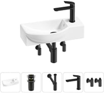 Комплект Wellsee 5 в 1 Lavinia Boho Bathroom Sink накладная/подвесная раковина 45x24 см 20216118R