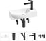 Комплект Wellsee 5 в 1 Lavinia Boho Bathroom Sink накладная/подвесная раковина 45x24 см 20216118R 1