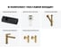 Комплект Wellsee 5 в 1 Lavinia Boho Bathroom Sink накладная/подвесная раковина 50x24 см 20216160R 12