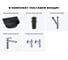 Комплект Wellsee 5 в 1 Lavinia Boho Bathroom Sink накладная/подвесная раковина 46x41 см 20216690R 12
