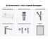 Комплект Wellsee 6 в 1 Lavinia Boho Bathroom Sink накладная/подвесная раковина 37x18 см 20219527R 12