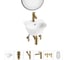 Комплект Wellsee 6 в 1 Lavinia Boho Bathroom Sink накладная/подвесная раковина 34x36 см 20219907R 1