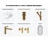 Комплект Wellsee 6 в 1 Lavinia Boho Bathroom Sink накладная/подвесная раковина 34x36 см 20219907R 12
