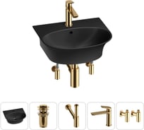 Комплект Wellsee 5 в 1 Lavinia Boho Bathroom Sink накладная/подвесная раковина 46x41 см 20216692R