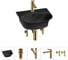 Комплект Wellsee 5 в 1 Lavinia Boho Bathroom Sink накладная/подвесная раковина 46x41 см 20216692R 1
