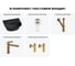 Комплект Wellsee 5 в 1 Lavinia Boho Bathroom Sink накладная/подвесная раковина 46x41 см 20216692R 12