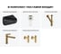 Комплект Wellsee 5 в 1 Lavinia Boho Bathroom Sink накладная/подвесная раковина 44x27 см 20216636R 12