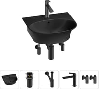 Комплект Wellsee 5 в 1 Lavinia Boho Bathroom Sink накладная/подвесная раковина 46x41 см 20216691R