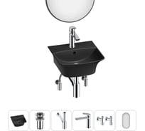 Комплект Wellsee 6 в 1 Lavinia Boho Bathroom Sink накладная/подвесная раковина 35x36 см 20219955R