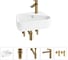 Комплект Wellsee 5 в 1 Lavinia Boho Bathroom Sink накладная/подвесная раковина 44x27 см 20216623R 1