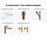 Комплект Wellsee 5 в 1 Lavinia Boho Bathroom Sink накладная/подвесная раковина 44x27 см 20216623R 12