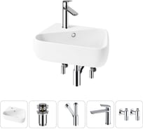 Комплект Wellsee 5 в 1 Lavinia Boho Bathroom Sink накладная/подвесная раковина 44x27 см 20216593R