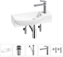 Комплект Wellsee 5 в 1 Lavinia Boho Bathroom Sink накладная/подвесная раковина 50x24 см 20216173R