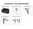 Комплект Wellsee 5 в 1 Lavinia Boho Bathroom Sink накладная/подвесная раковина 44x27 см 20216608R 12
