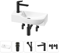 Комплект Wellsee 5 в 1 Lavinia Boho Bathroom Sink накладная/подвесная раковина 45x24 см 20216090R