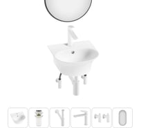 Комплект Wellsee 6 в 1 Lavinia Boho Bathroom Sink накладная/подвесная раковина 34x36 см 20219908R