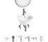 Комплект Wellsee 6 в 1 Lavinia Boho Bathroom Sink накладная/подвесная раковина 34x36 см 20219905R 1