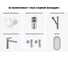 Комплект Wellsee 6 в 1 Lavinia Boho Bathroom Sink накладная/подвесная раковина 34x36 см 20219905R 12