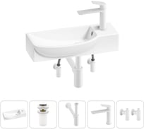 Комплект Wellsee 5 в 1 Lavinia Boho Bathroom Sink накладная/подвесная раковина 50x24 см 20216176R