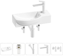 Комплект Wellsee 5 в 1 Lavinia Boho Bathroom Sink накладная/подвесная раковина 45x24 см 20216120R