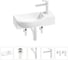 Комплект Wellsee 5 в 1 Lavinia Boho Bathroom Sink накладная/подвесная раковина 45x24 см 20216120R 1