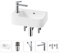Комплект Wellsee 5 в 1 Lavinia Boho Bathroom Sink накладная/подвесная раковина 45x27 см 20216481R