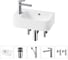 Комплект Wellsee 5 в 1 Lavinia Boho Bathroom Sink накладная/подвесная раковина 45x27 см 20216481R 1