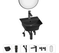 Комплект Wellsee 6 в 1 Lavinia Boho Bathroom Sink накладная/подвесная раковина 35x36 см 20219956R