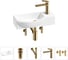 Комплект Wellsee 5 в 1 Lavinia Boho Bathroom Sink накладная/подвесная раковина 45x24 см 20216119R 1