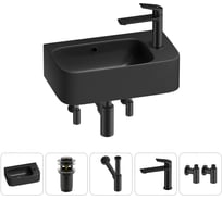 Комплект Wellsee 5 в 1 Lavinia Boho Bathroom Sink накладная/подвесная раковина 45x27 см 20216523R