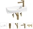 Комплект Wellsee 5 в 1 Lavinia Boho Bathroom Sink накладная/подвесная раковина 50x24 см 20216175R 1