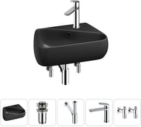 Комплект Wellsee 5 в 1 Lavinia Boho Bathroom Sink накладная/подвесная раковина 44x27 см 20216634R