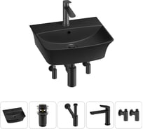 Комплект Wellsee 5 в 1 Lavinia Boho Bathroom Sink накладная/подвесная раковина 45x40 см 20216775R