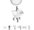 Комплект Wellsee 6 в 1 Lavinia Boho Bathroom Sink накладная/подвесная раковина 35x36 см 20219947R 1