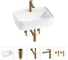 Комплект Wellsee 5 в 1 Lavinia Boho Bathroom Sink накладная/подвесная раковина 50x40 см 20215330R 1