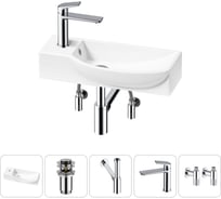 Комплект Wellsee 5 в 1 Lavinia Boho Bathroom Sink накладная/подвесная раковина 50x24 см 20216145R