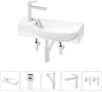 Комплект Wellsee 5 в 1 Lavinia Boho Bathroom Sink накладная/подвесная раковина 50x24 см 20216148R