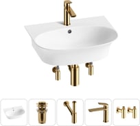 Комплект Wellsee 5 в 1 Lavinia Boho Bathroom Sink накладная/подвесная раковина 55x43 см 20216707R