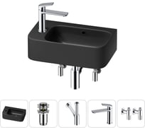 Комплект Wellsee 5 в 1 Lavinia Boho Bathroom Sink накладная/подвесная раковина 45x27 см 20216494R