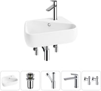 Комплект Wellsee 5 в 1 Lavinia Boho Bathroom Sink накладная/подвесная раковина 44x27 см 20216621R