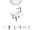 Комплект Wellsee 6 в 1 Lavinia Boho Bathroom Sink накладная/подвесная раковина 40x23 см 20219611R 1