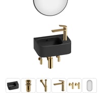 Комплект Wellsee 6 в 1 Lavinia Boho Bathroom Sink накладная/подвесная раковина 37x25 см 20219873R