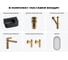 Комплект Wellsee 6 в 1 Lavinia Boho Bathroom Sink накладная/подвесная раковина 37x25 см 20219873R 12