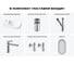 Комплект Wellsee 6 в 1 Lavinia Boho Bathroom Sink накладная/подвесная раковина 40x23 см 20219597R 13