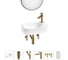Комплект Wellsee 6 в 1 Lavinia Boho Bathroom Sink накладная/подвесная раковина 40x22 см 20219739R 1