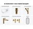 Комплект Wellsee 6 в 1 Lavinia Boho Bathroom Sink накладная/подвесная раковина 40x22 см 20219739R 12