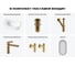 Комплект Wellsee 6 в 1 Lavinia Boho Bathroom Sink накладная/подвесная раковина 40x22 см 20219753R 12